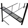 Grill Gazebo 8X5Ft,Outdoor Patio Canopy,Bbq Shelter With Steel Hardtop And Side Shelves Black Steel