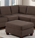 Modular Sectional 6Pc Set Living Room Furniture Corner Sectional Couch Grey Linen Like Fabric 3X Corner Wedge 2X Armless Chairs And 1X Ottoman Coffee Wood Primary Living Space Cushion Back