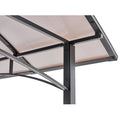 Grill Gazebo 8X5Ft,Outdoor Patio Canopy,Bbq Shelter With Steel Hardtop And Side Shelves Black Steel