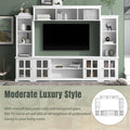 Minimalism Entertainment Wall Unit With Bridge, Modern Tv Console Table For Tvs Up To 70