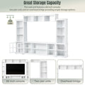 Minimalism Entertainment Wall Unit With Bridge, Modern Tv Console Table For Tvs Up To 70