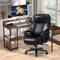 Office Chair.Heavy And Tall Adjustable Executive Big And Tall Office Chair Black Foam Pu