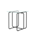 Modern Tempered Glass Coffee Table End Table Side Table For Living Room,Bedroom, Transparent Transparent Tempered Glass