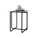 Modern Tempered Glass Coffee Table End Table Side Table For Living Room,Bedroom, Transparent Transparent Tempered Glass