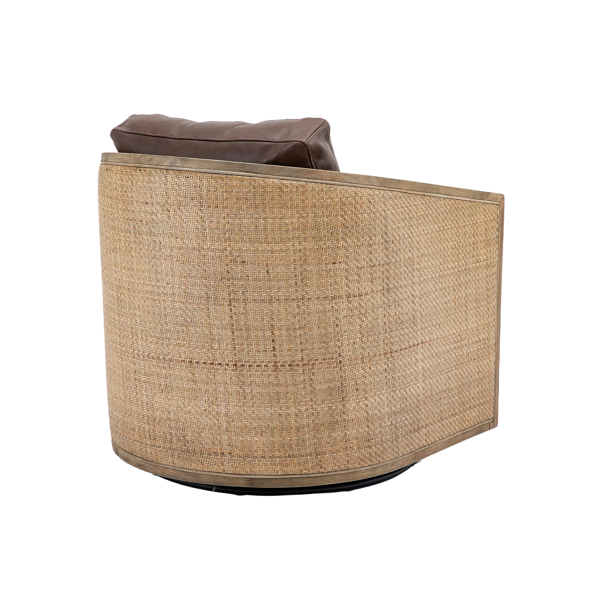 Coolmore Swivel Barrel Chair, Comfy Round Accent Sofa Chair For Living Room, 360 Degree Swivel Barrel Club Chair, Leisure Arm Chair For Nursery, Hotel, Bedroom, Office, Lounge Brown Boucle Brown Foam Leather