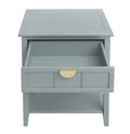 2 Drawer Side Table,American Style, End Table,Suitable For Bedroom, Living Room, Study Light Gray Mdf
