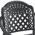 Cushions In Random Colors 3 Piece Set Of Cast Aluminum Patio Furniture With Cushions Yes Dining Set Black Seats 2 Rust Resistant Frame Water Resistant Cushion Garden & Outdoor Aluminium