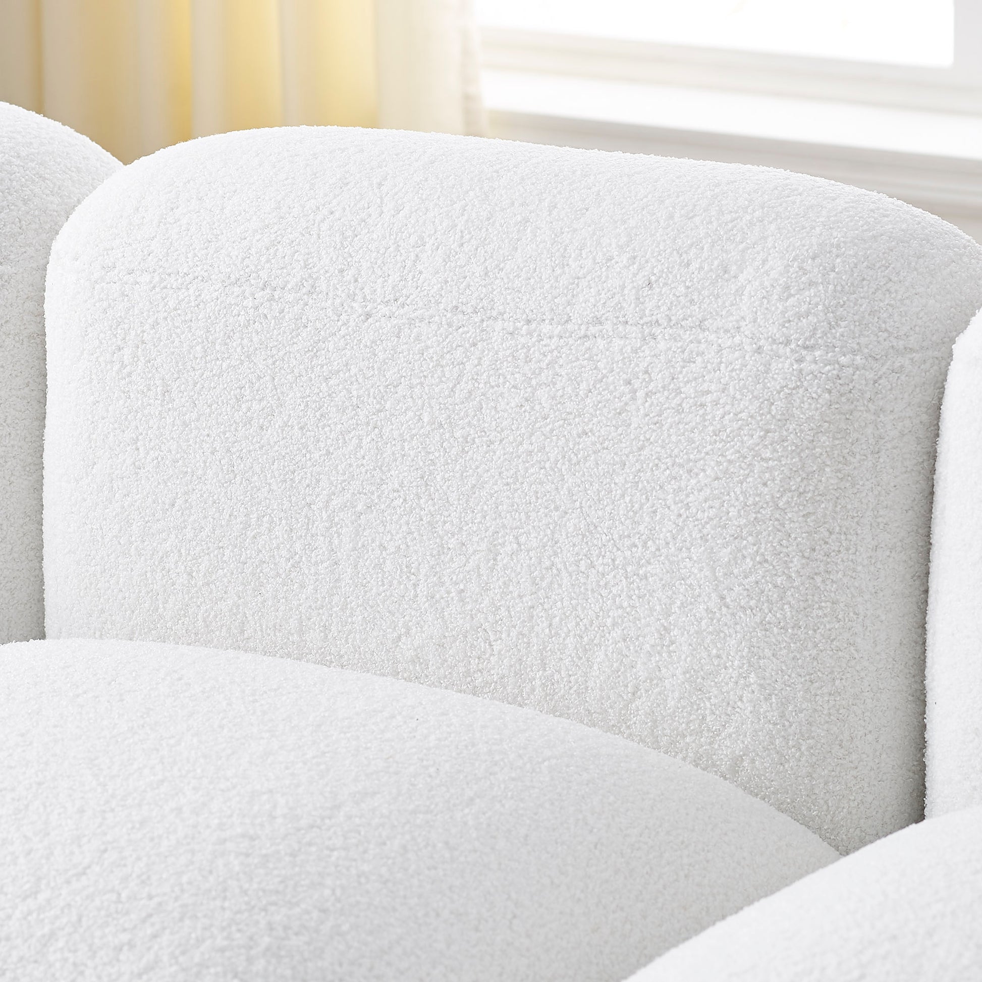 Single Chair For Modular Sofa White Foam 1 Seat