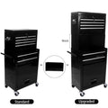High Capacity Rolling Tool Chest With Wheels And Drawers, 6 Drawer Tool Storage Cabinet Black Black Steel