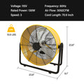 Simple Deluxe 20 Inch Heavy Duty Metal Industrial Drum Fan, 3 Speed Floor Fan For Warehouse, Workshop, Factory And Basement High Velocity, Yellow Yellow Metal