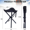 Yssoa Folding Tripod Camping Stool Tri Leg Slacker Chair Super Compact For Outdoor Backpacking Fishing Picnic Travel Beach Bbq Color: Black Black Metal