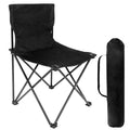 Yssoa Portable Folding Camping Chair With Carry Bag For Adults, Collapsible Anti Slip Padded Oxford Cloth Stool For Beach, Hiking, Fishing, Gardening, Picnic Color: Black, Size: Large Black Metal