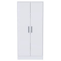 Ambery 180 Armoire, Two Shelves, Double Door, Metal Rod, One Drawer White White Bedroom Modern Particle Board Particle Board