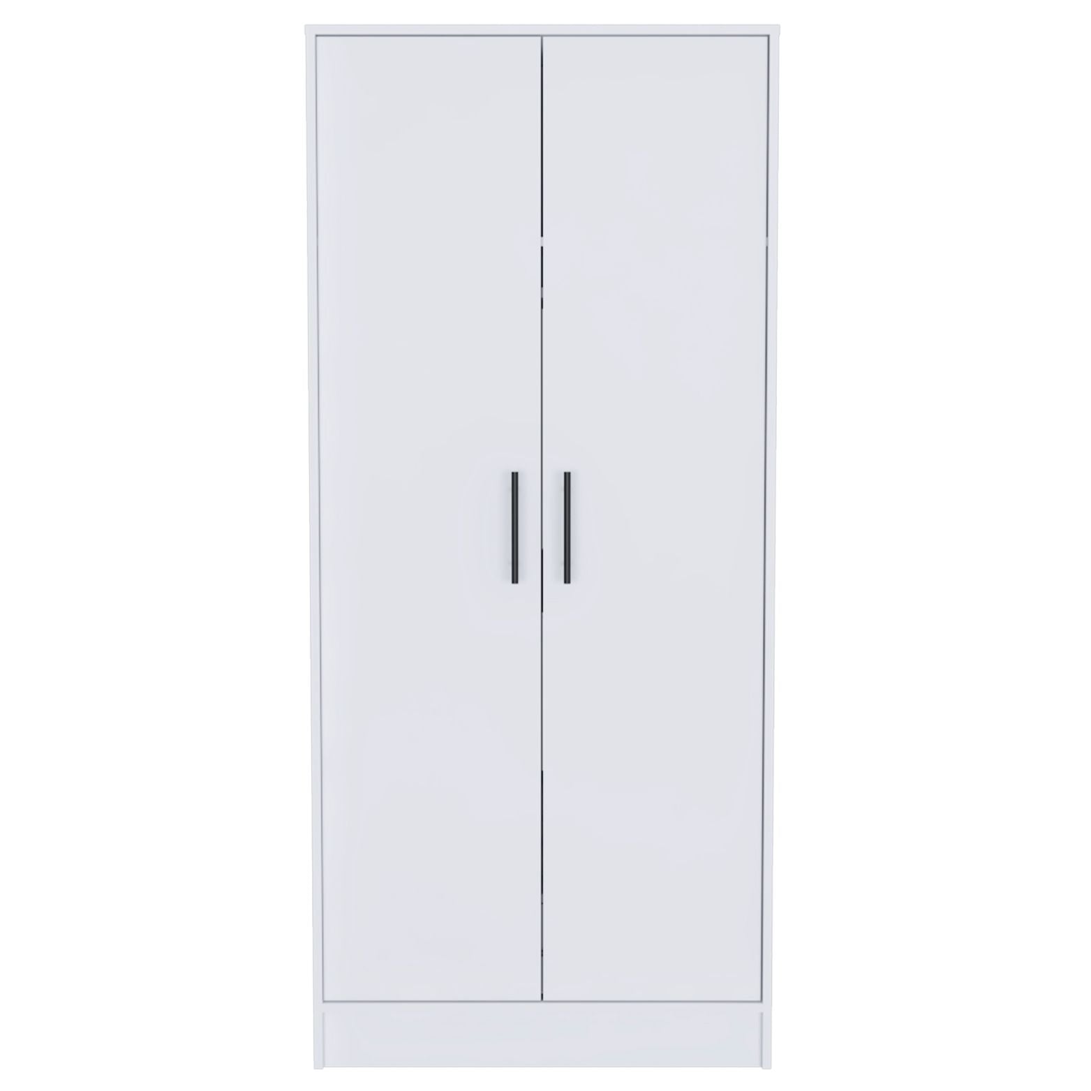 Ambery 180 Armoire, Two Shelves, Double Door, Metal Rod, One Drawer White White Bedroom Modern Particle Board Particle Board