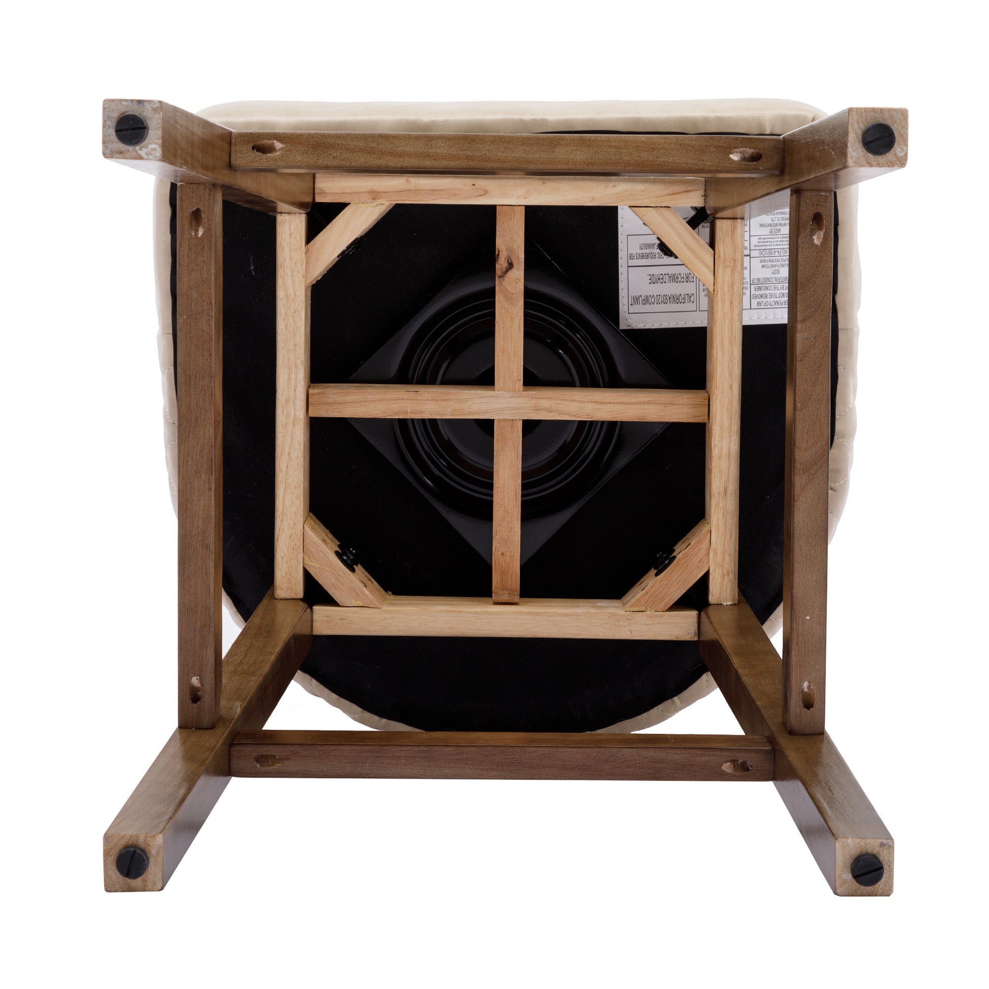 Coolmore Bar Stools Set Of 2 Counter Height Chairs With Footrest For Kitchen, Dining Room And 360 Degree Swivel Apricot Pu Pu Leather