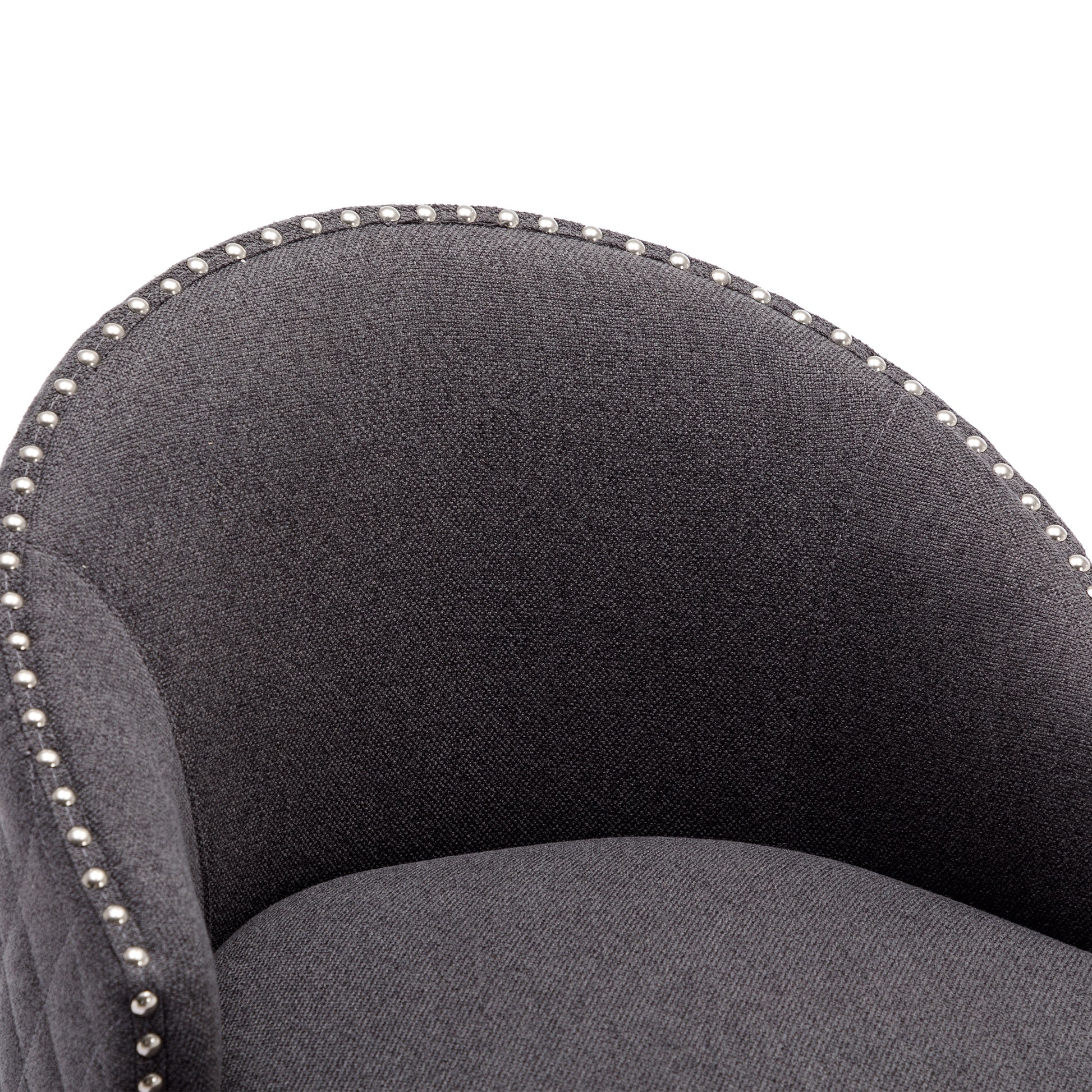 Coolmore Bar Stools Set Of 2 Counter Height Chairs With Footrest For Kitchen, Dining Room And 360 Degree Swivel Charcoal Grey Linen