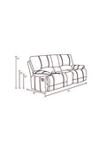 Leather Air Recliining Console Loveseat Brown Foam Leather