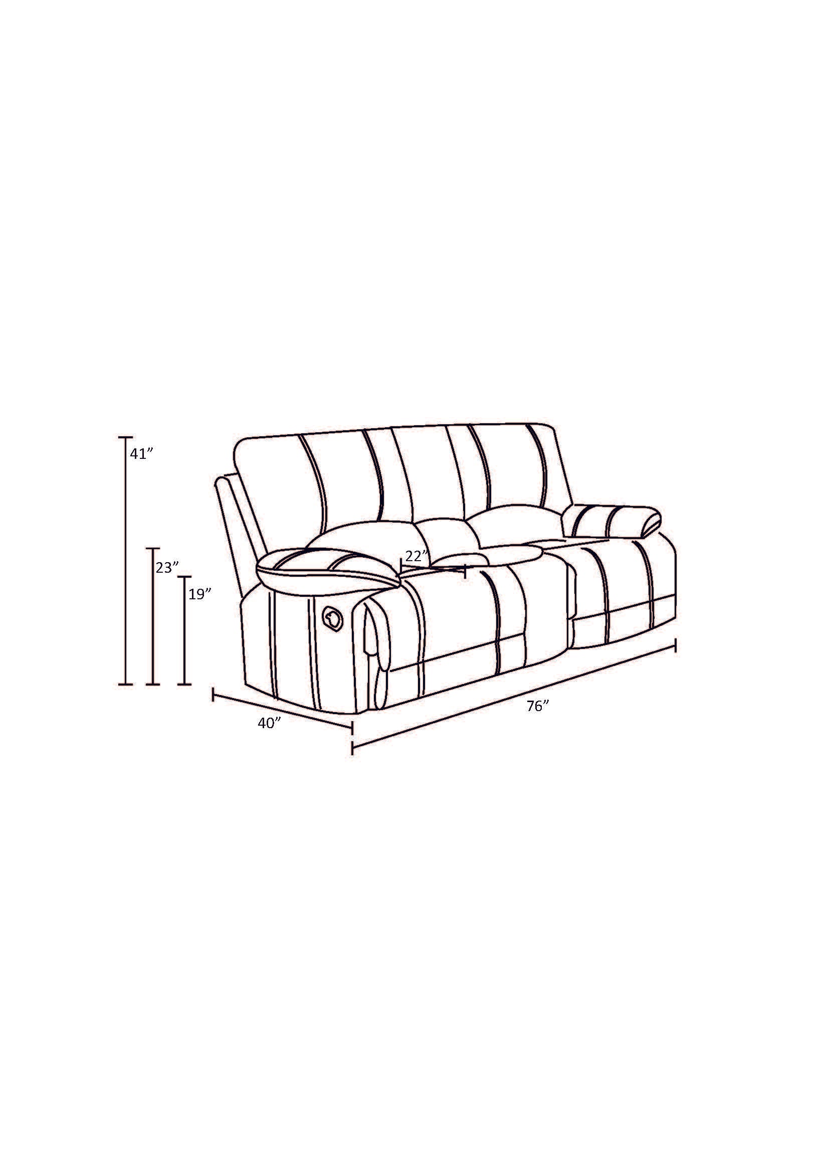 Leather Air Recliining Console Loveseat Brown Foam Leather