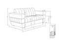 Top Grain Italian Leather Loveseat Camel Foam Leather
