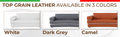 Top Grain Italian Leather Loveseat Dark Gray Foam Leather