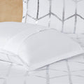 Metallic Printed Comforter Set King White Silver Polyester