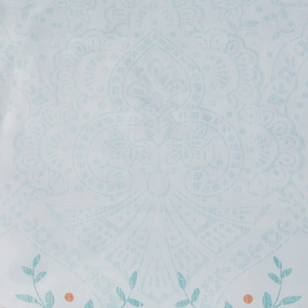 Boho Comforter Set With Bed Sheets Twin Aqua Polyester