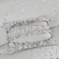 Metallic Triangle Print Comforter Set Full Grey Silver Polyester