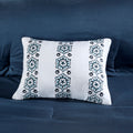 Boho Comforter Set With Bed Sheets Queen Navy Polyester
