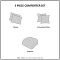 Metallic Printed Comforter Set King White Silver Polyester