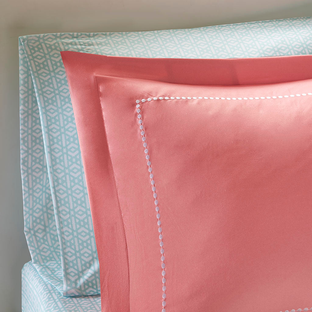 Boho Comforter Set With Bed Sheets Twin Xl Coral Polyester