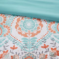 Boho Comforter Set With Bed Sheets Twin Xl Aqua Polyester