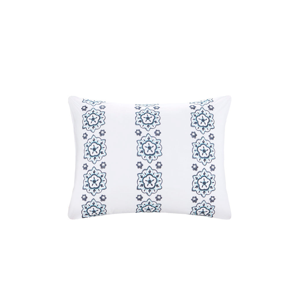 Boho Comforter Set With Bed Sheets Queen Navy Polyester