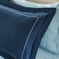 Boho Comforter Set With Bed Sheets Queen Navy Polyester