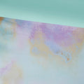 Watercolor Tie Dye Printed Comforter Set With Throw Pillow Twin Aqua Polyester
