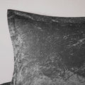 Velvet Duvet Cover Set King Grey Polyester