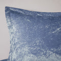 Velvet Comforter Set King Blue Polyester