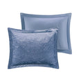 Velvet Comforter Set Twin Blue Polyester