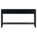Contemporary 3 Drawer Console Table With 1 Shelf, Entrance Table For Entryway, Hallway, Living Room, Foyer, Corridor Black Solid Wood Mdf