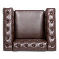 1 Seater Sofa For Living Room Brown Pu Pu