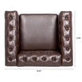1 Seater Sofa For Living Room Brown Pu Pu