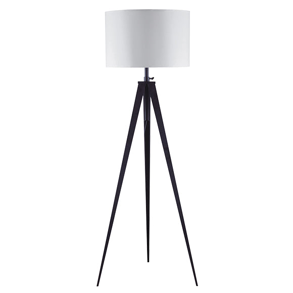 65" Crossed Tripod Floor Lamp 2.67 9.9 Black Metal