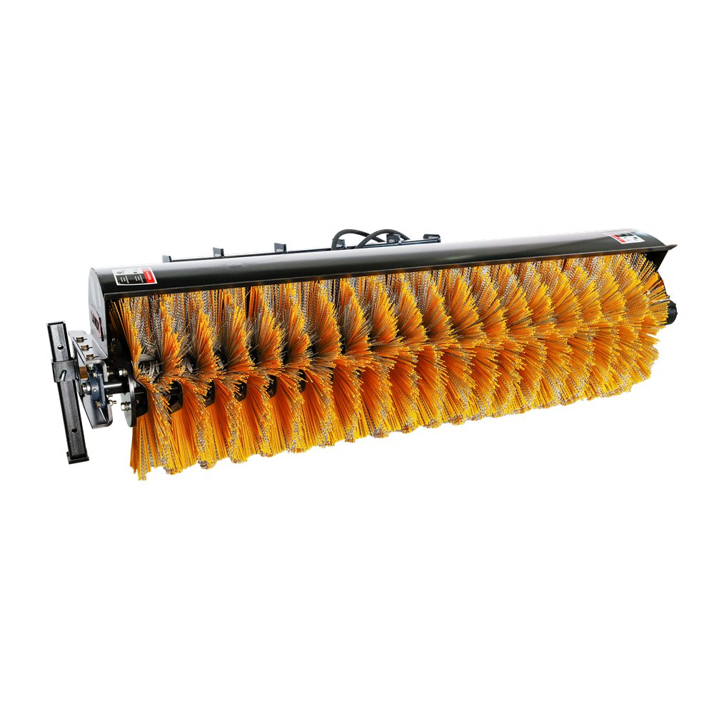 72" Skid Steer Hydraulic Rotary Angle Broom Sweeper Black Iron