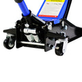 Hydraulic Low Profile And Steel Racing Floor Jack 3 Ton 6600 Lb Capacity, With Dual Piston Quick Lift Pump, Blue Lifting Range 3.3