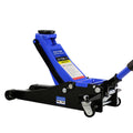 Hydraulic Low Profile And Steel Racing Floor Jack 3 Ton 6600 Lb Capacity, With Dual Piston Quick Lift Pump, Blue Lifting Range 3.3