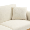 Coolmore Velvet Sofaaccent Sofa .Seat Sofa With Metal Feet White Teddy Polyester