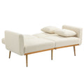 Coolmore Velvet Sofaaccent Sofa .Seat Sofa With Metal Feet White Teddy Polyester