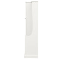 Stylish Design Hall Tree With Flip Up Bench, Minimalist Hallway Shoe Cabinet With Adjustable Shelves, Multifunctional Furniture With Hanging Hooks For Entryways, Mudroom, White High Back White Primary Living Space Minimalist Wood Flip Top Mdf
