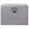 24Inch Aluminum Tool Box,Heavy Duty Truck Bed Tool Box,Outdoor Trailer Pickup Storage Tool Box,Rv Storage Organizer,Underbody Box W Lock Keys,Silver Silver Aluminum