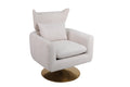 Classic Mid Century 360 Degree Swivel Accent Chair, Beige Linen Beige Primary Living Space American Design Foam Linen