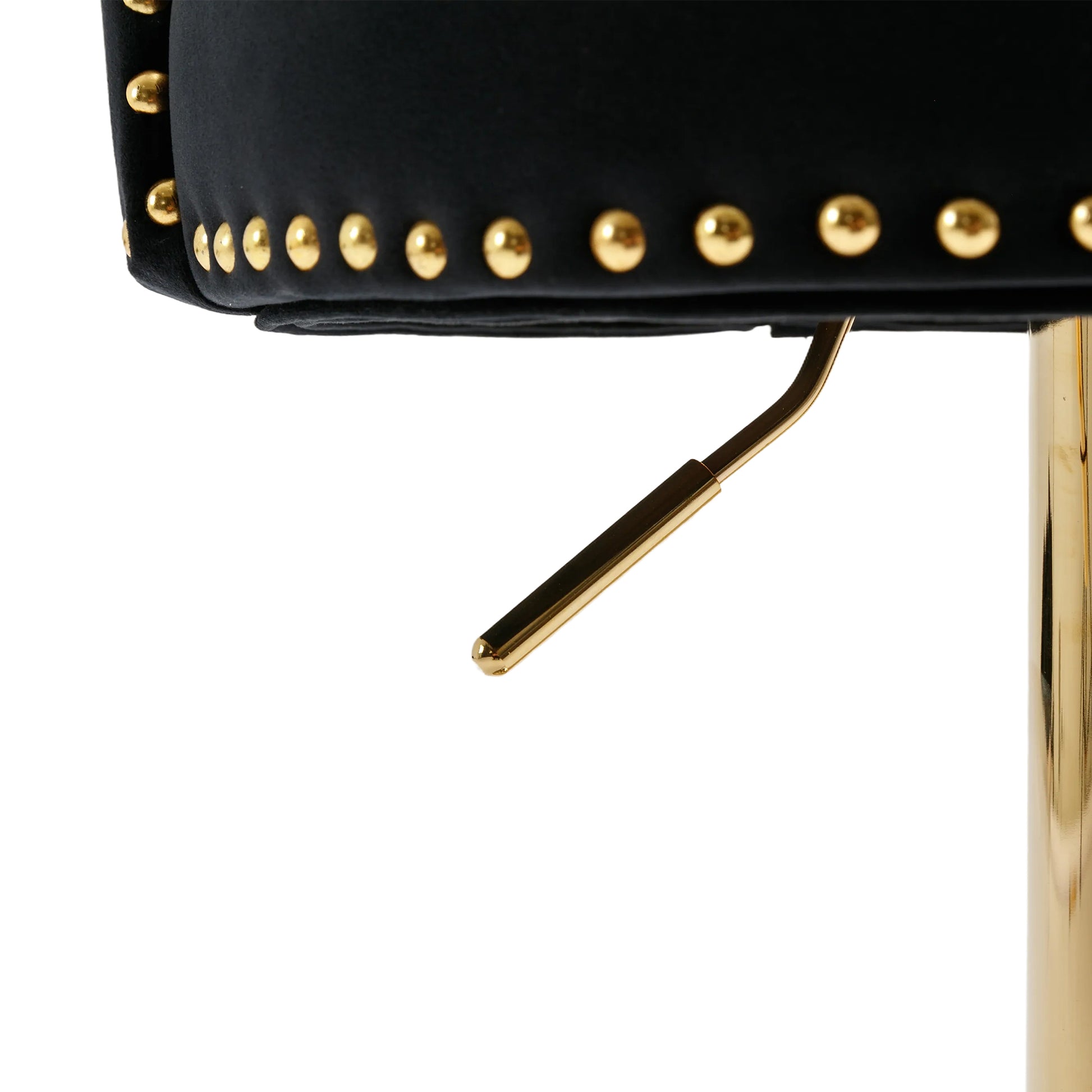 Coolmore Swivel Bar Stools Set Of 2 Adjustable Counter Height Chairs With Footrest For Kitchen, Dining Room 2Pc Set Black Velvet